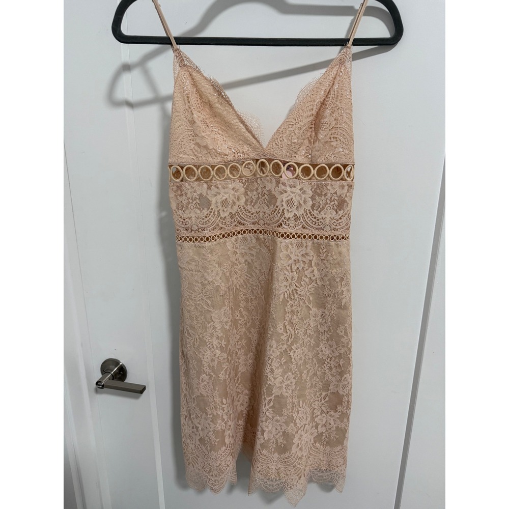 Victoria's Secret Slip Dress Lace Trimmed Cutout Waist Lingerie Medium - Picture 3 of 8